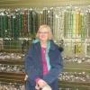 Margaret wearing the snowflake pendant she bought at the store!